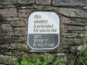Image of Lune Bay Rees Jeffreys Road Fund Roadside Rest sign