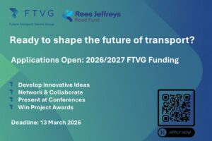 Poster advertising the next round of recruitment for the Future Transport Visions Group programme.